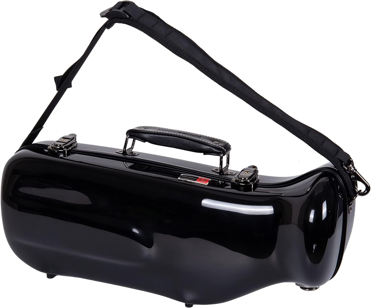 Crossrock Fiberglass Case fits for Trumpet with removable shoulder straps-Black(CRF1020TRBK)