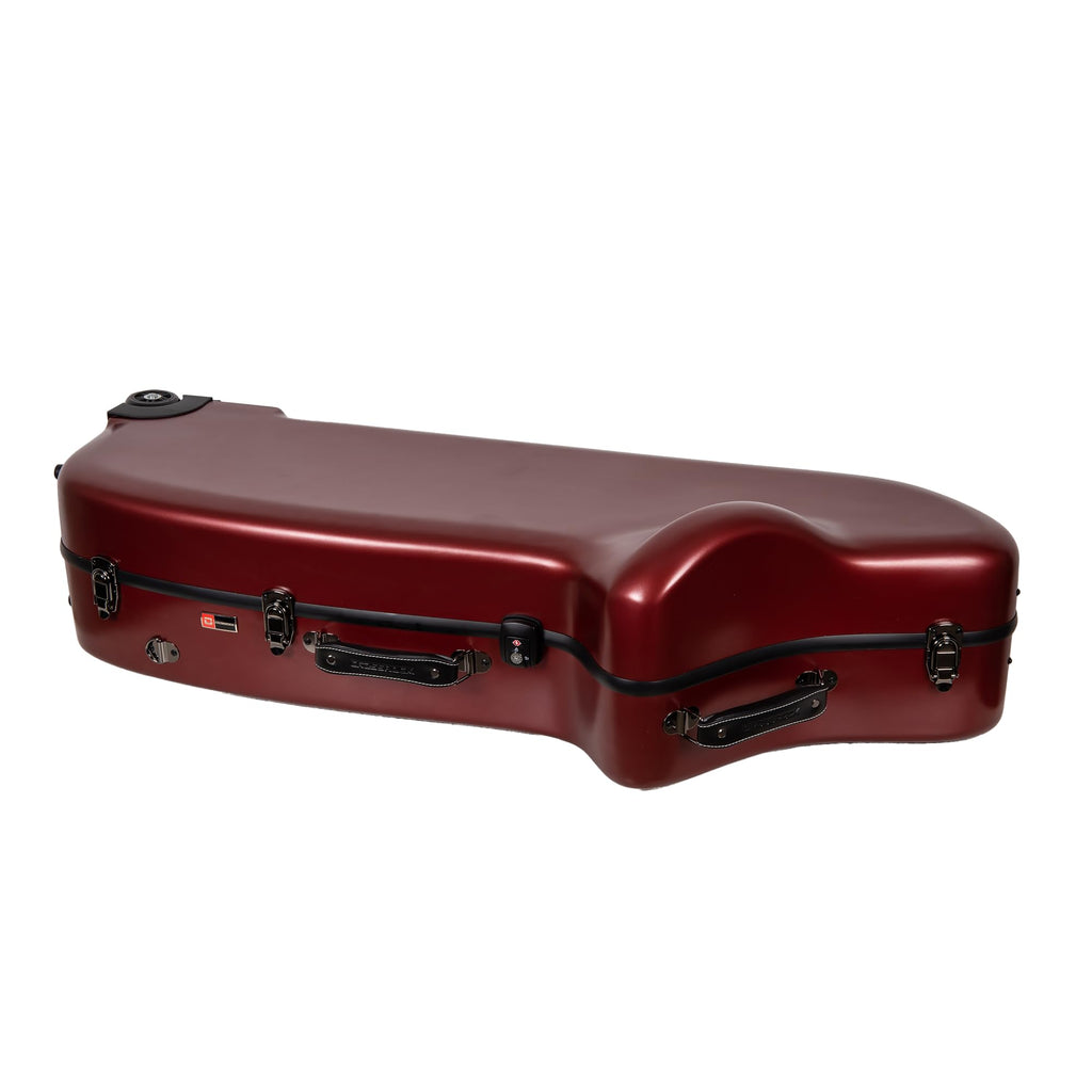 Crossrock Low A Baritone Saxophone Case with Wheels | Polycarbonate Hard Shell, TSA Lock, Anti-Scratch Finish, Neck & Mouthpiece Storage–Black (CRF4050BSBK)