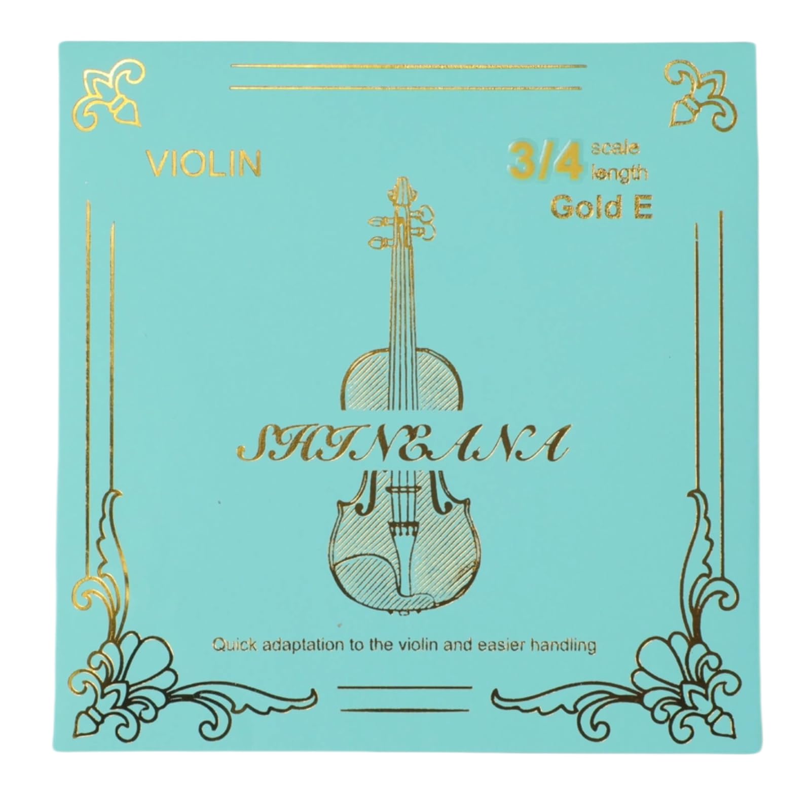 Violin Strings 4/4 Full Set, 4/4 Violin Strings Replacement,Long-Lasting Durability & Rich Tone - Handcrafted with Premium Materials- For All Levels (3/4 Scale)