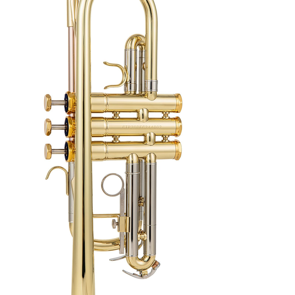 Bb trumpets red gold brass leadpipe mouthpipe advanced student professional trumpet Musical Instruments For Beginner Adults (710 gold brass)
