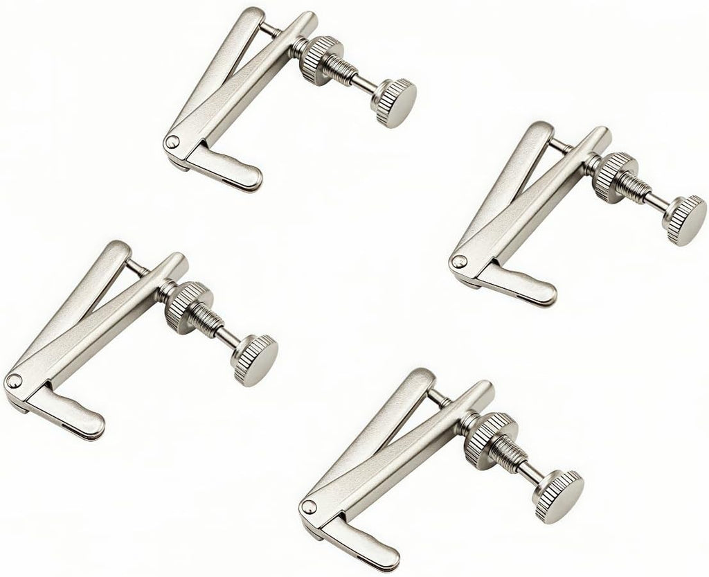 4/4 & 3/4 Cello Fine Tuners Set of 4 – Heavy Duty Zinc Alloy Micro-Adjustment Tuners for Cello, Precise Replacement Tailpiece Tuners with Anti-Slip Knobs, Easy Installation