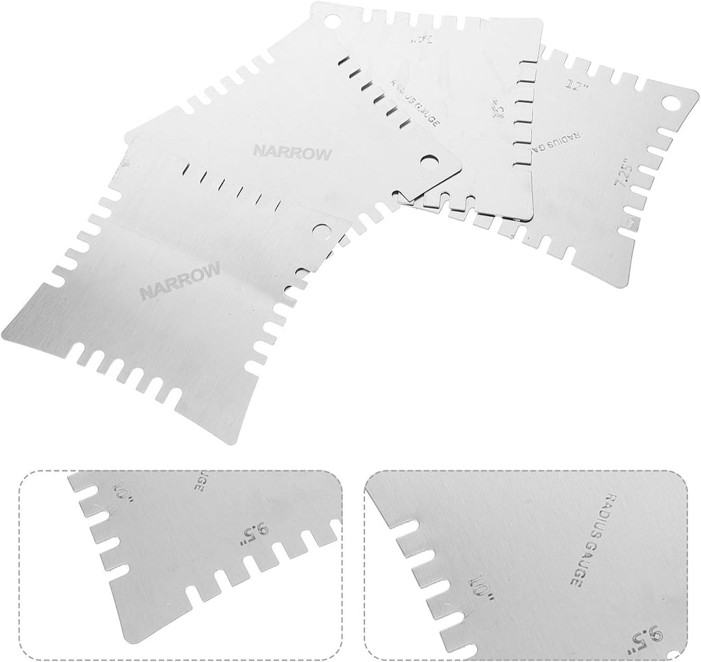 BESPORTBLE 4 Pcs Stainless Steel Guitar String Action Ruler and Fretboard Measuring Gauge Set with Portable Design for Guitar and Banjo Setup Tools, Safe and Smooth for Musicians