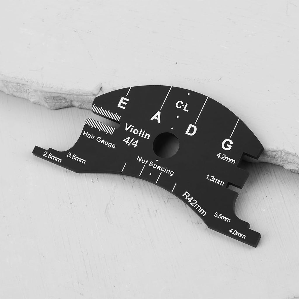 2 Pack Violin Bridge Template 4/4 Setup Gauge String Height and Spacing Ruler for Violin Making and Repair