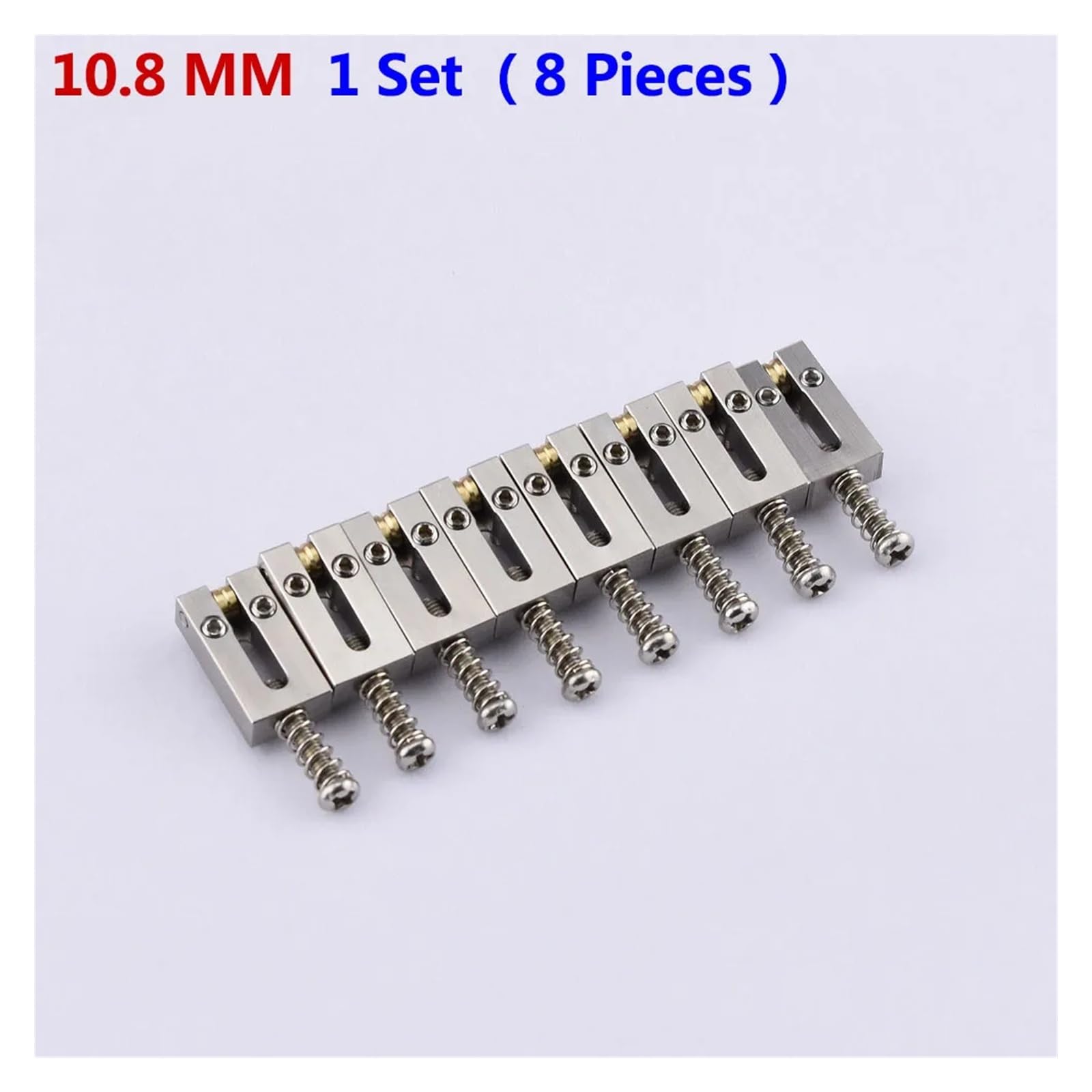1 Set (6/7/8 Pieces) Electric Guitar Tremolo Bridge Stainless Steel Roller Saddle 10.5MM/10.8MM(10.8MM 8 Pieces)