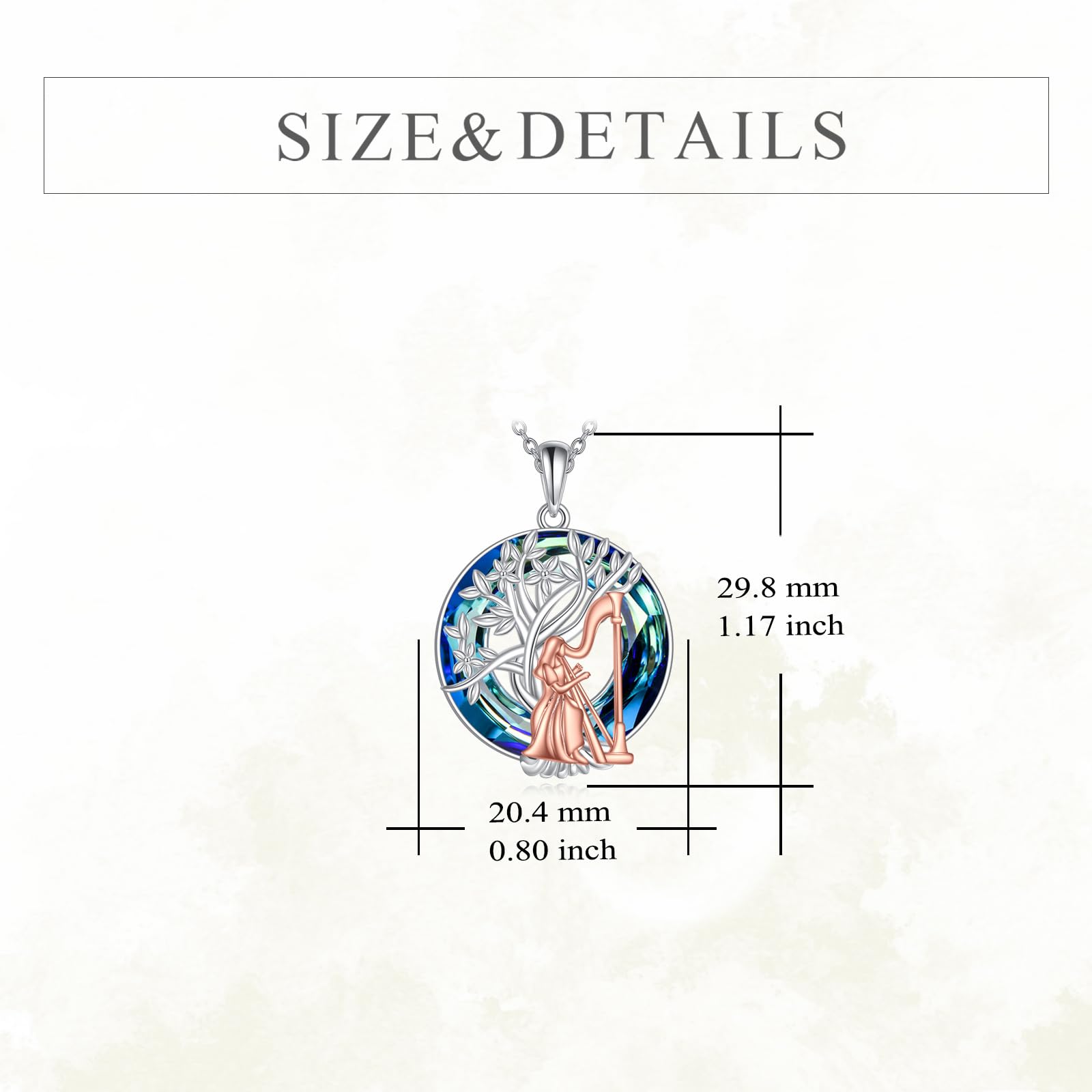 YFN Tree of Life Necklace Sterling Silver Crystal Jewelry Graduation Birthday Gifts for Women