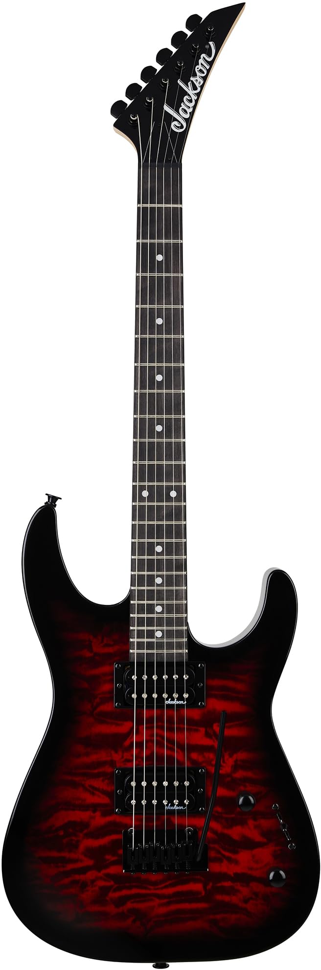 Jackson JS Series Dinky JS11 Electric Guitar - Metallic Red Bundle with Cable, Tuner, Strap, Picks, and Austin Bazaar Instructional DVD
