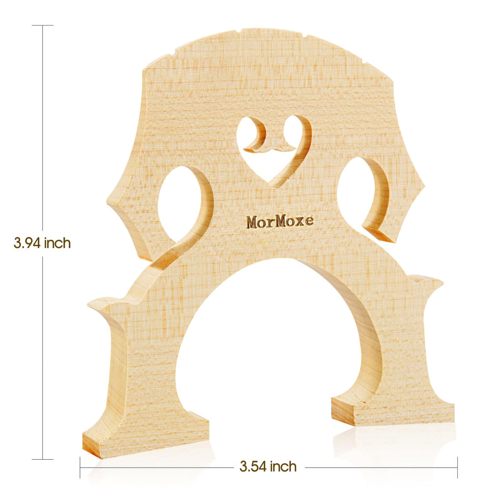 Cello Bridge 4/4 Size - Hand-Carved Maple, Direct Fit, Fully Adjusted - Expertly Handcrafted & Polished for Perfect Fit - Easy Installation - Replacement Accessory for Cello Parts