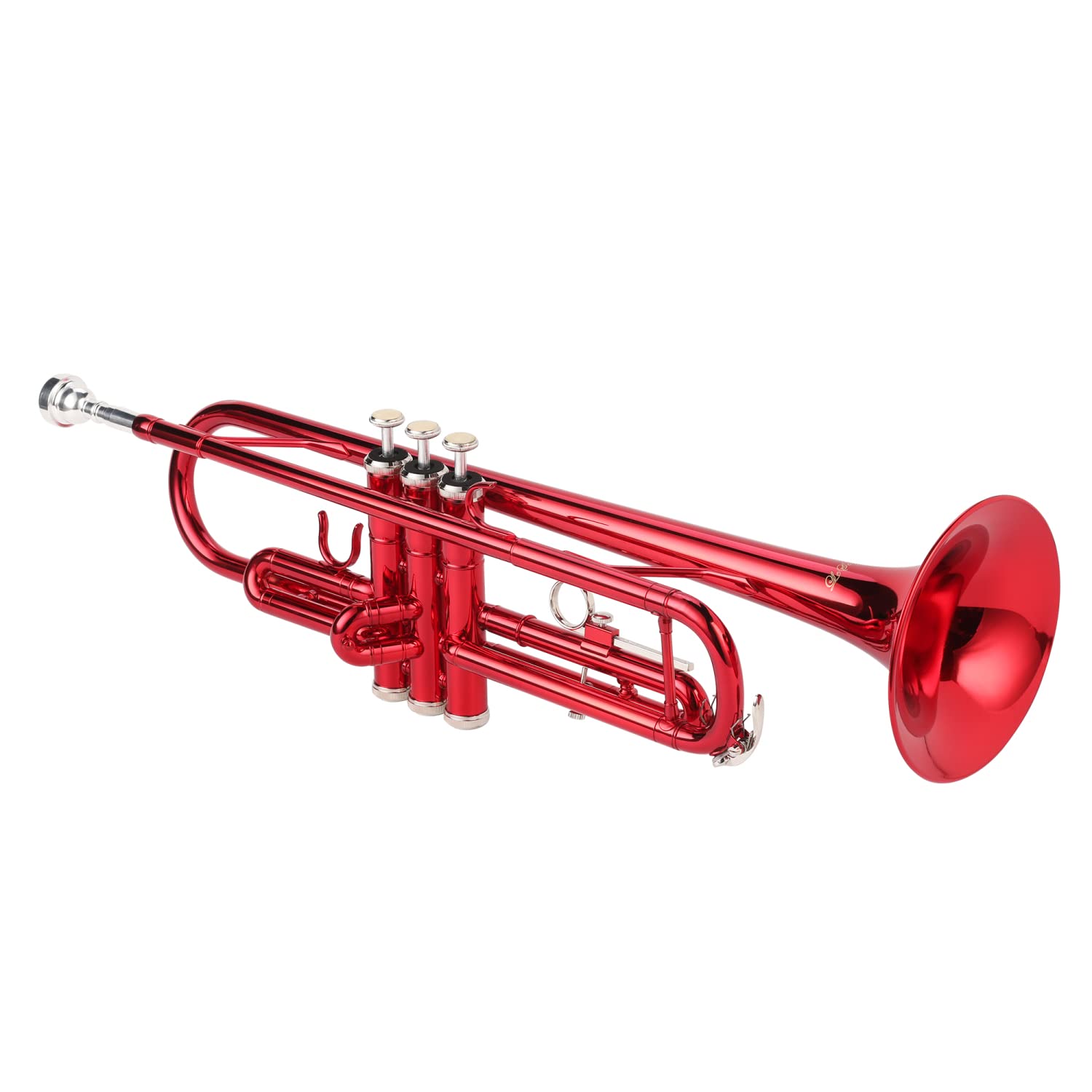 LeSage Bb Standard Trumpet Set for Beginner, Brass Student Trumpet with Carrying Case, Care Kit, Valve Oil, Cloth, 7C Mouthpiece & Gloves Silver