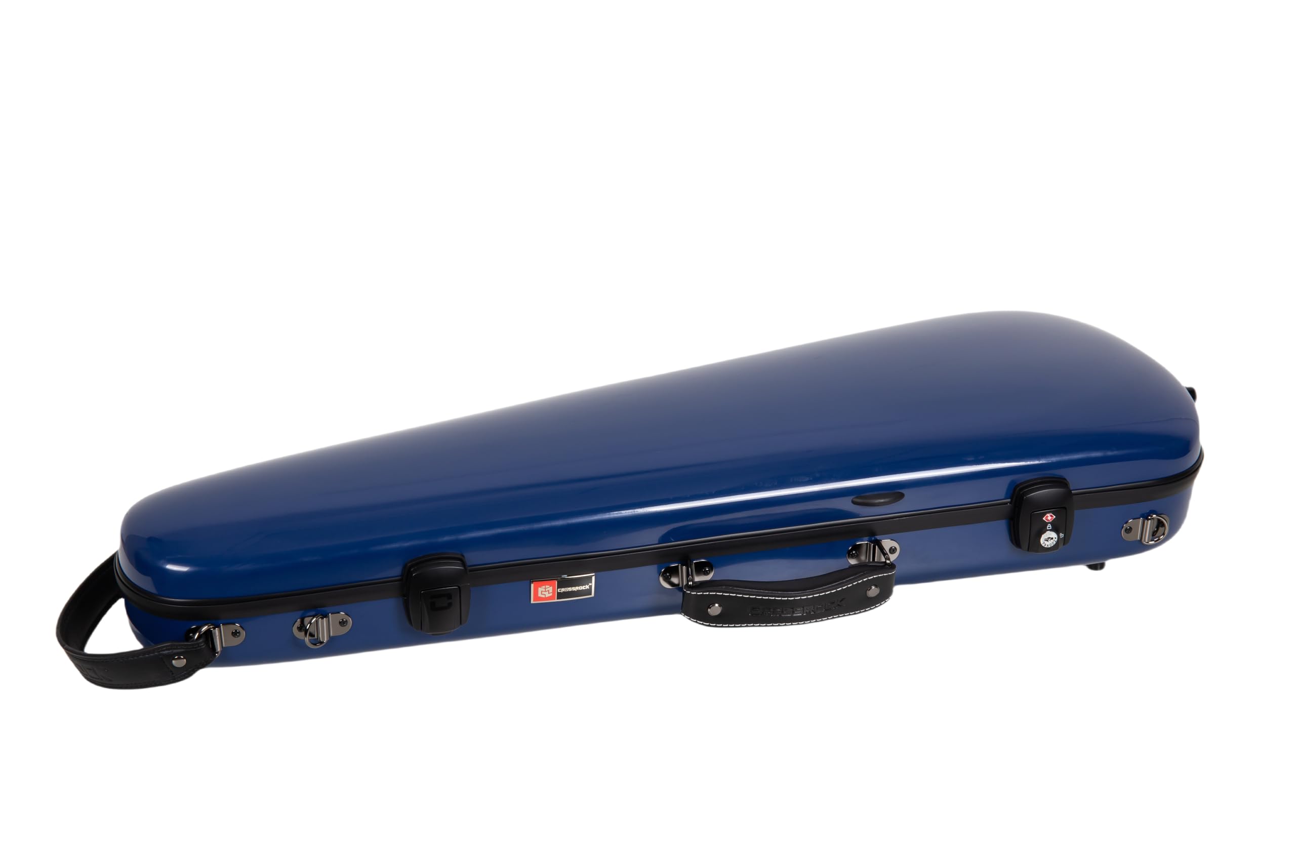 Crossrock Fiberglass Double Violin Case fits Two 4/4 Full-Size Violins- Includes TSA lock, Protective Blanket, Hygrometer, Removable Shoulder Straps- Milky White (CRF2020DVMW)