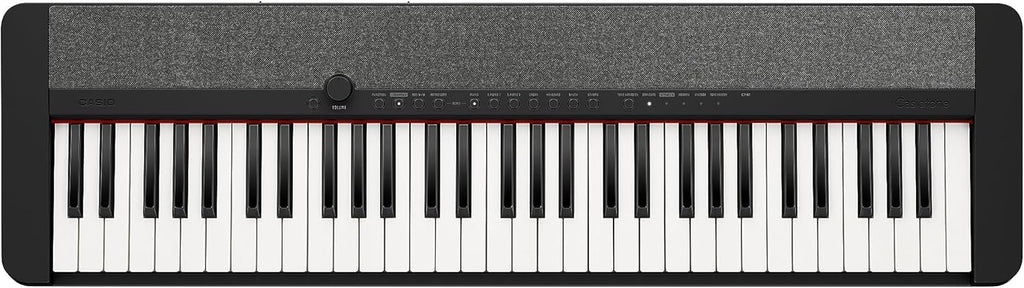 Casio CT-S1 Casiotone 61-Key Portable Keyboard - Black Bundle with Adjustable Stand, Bench, Headphones, Sustain Pedal, Instructional Book, Instructional DVD, and Austin Bazaar Polishing Cloth