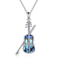 YAFEINI Violinist Cellist Gifts for Her 925 Sterling Silver Cello Violin Pendant Necklace Music Jewelry for Women Birthday Christmas Gifts
