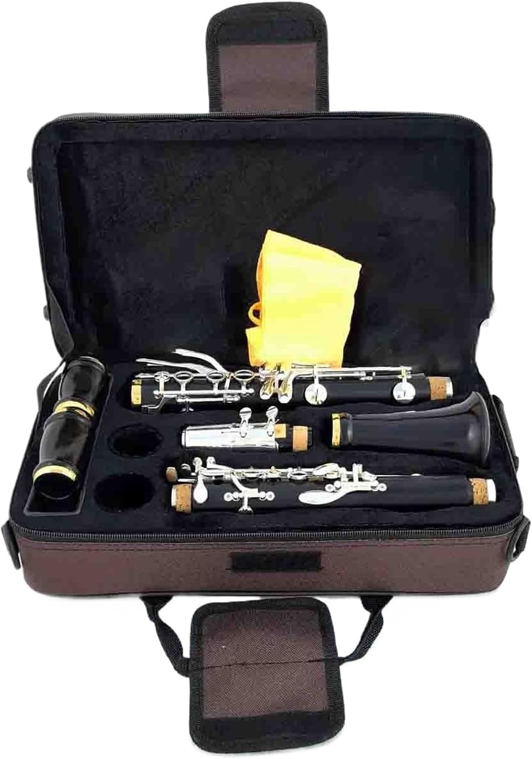Clarinet Bb Wooden Ebony Silver Plated 18 Keys Professional Musical Instrument Beginner Clarinet Instrument