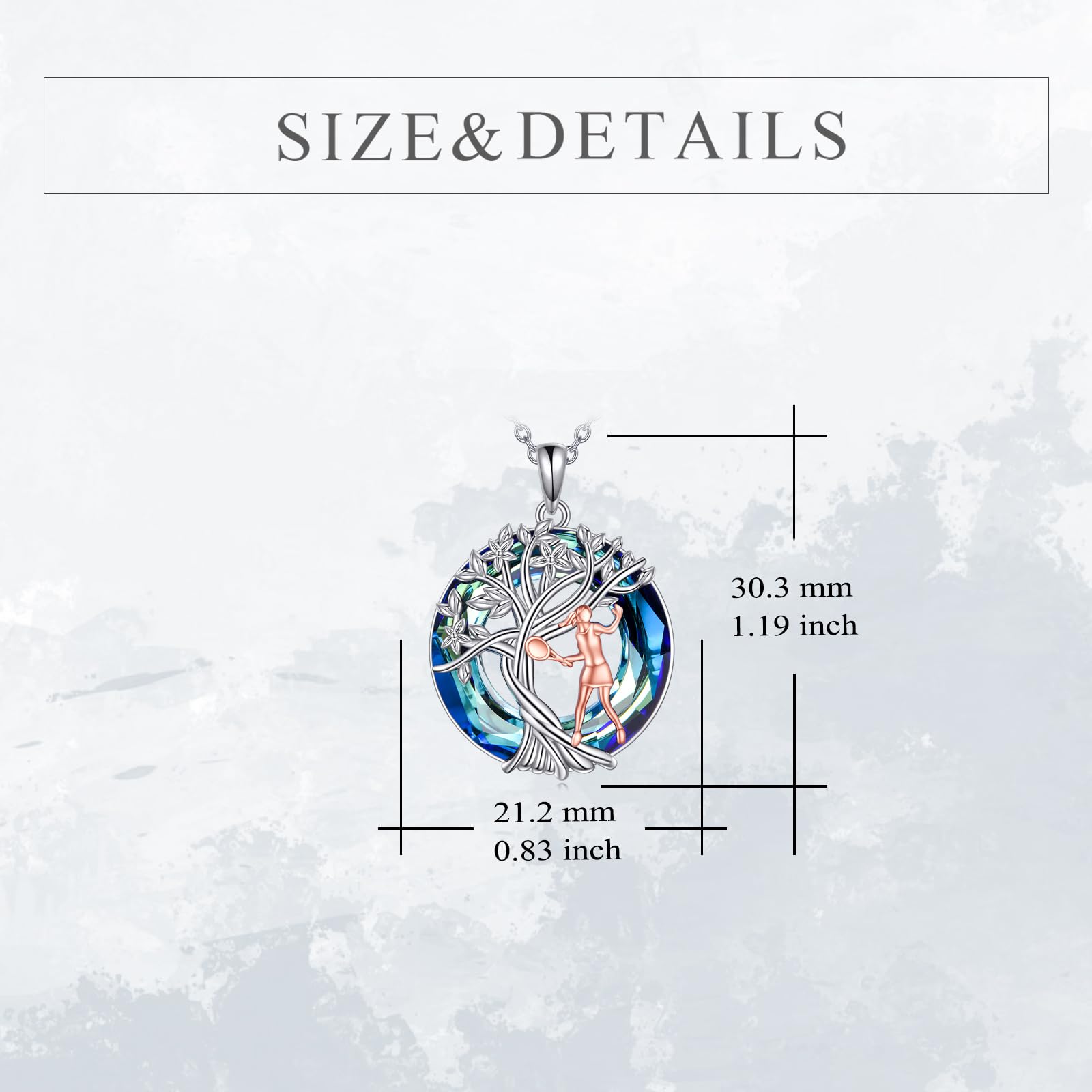 YFN Tree of Life Necklace Sterling Silver Crystal Jewelry Graduation Birthday Gifts for Women