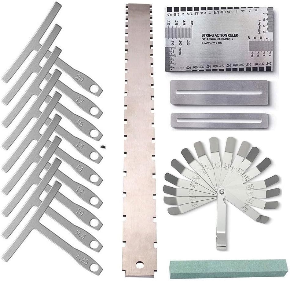 Understring Radius Gauge Straight Edge For Guitar Bass DIY Luthier Tools Kit