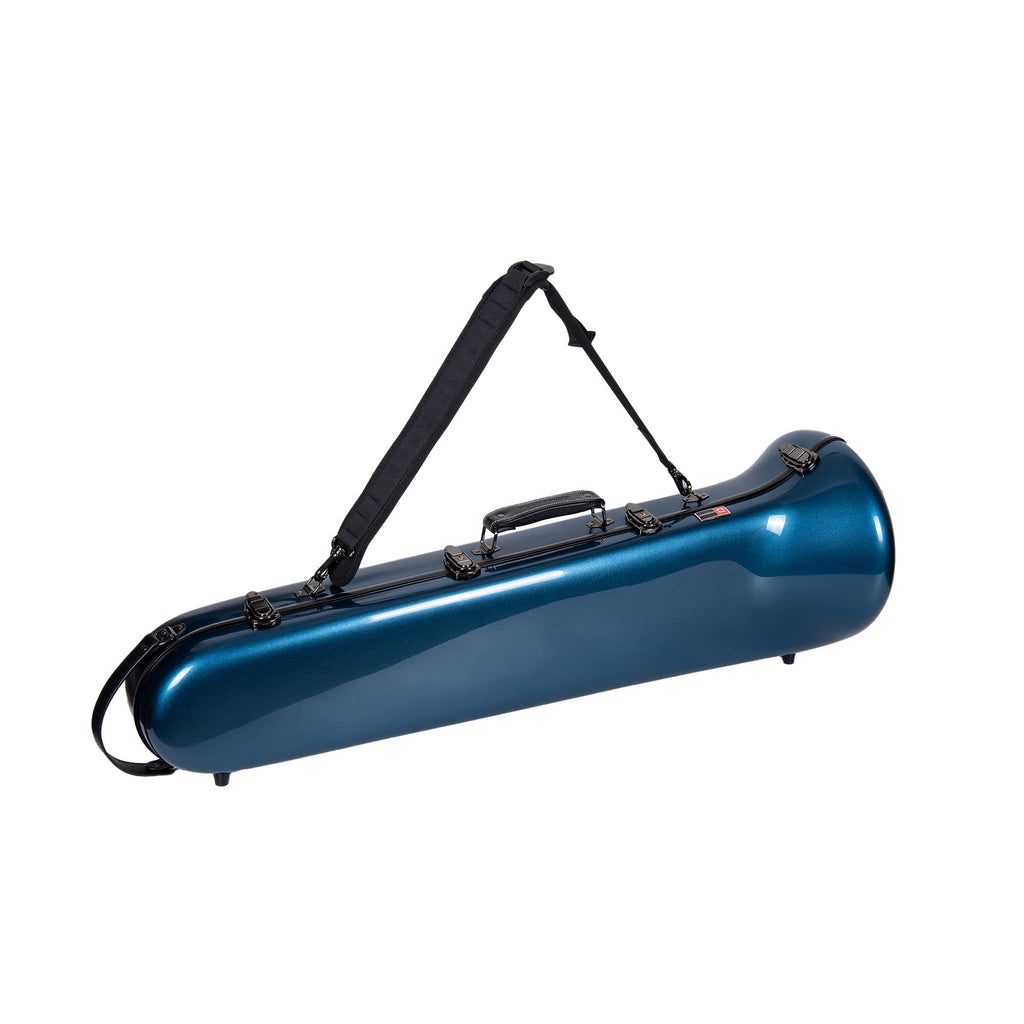 Crossrock Fiberglass Case fits for Trumpet with removable shoulder straps-Black(CRF1020TRBK)