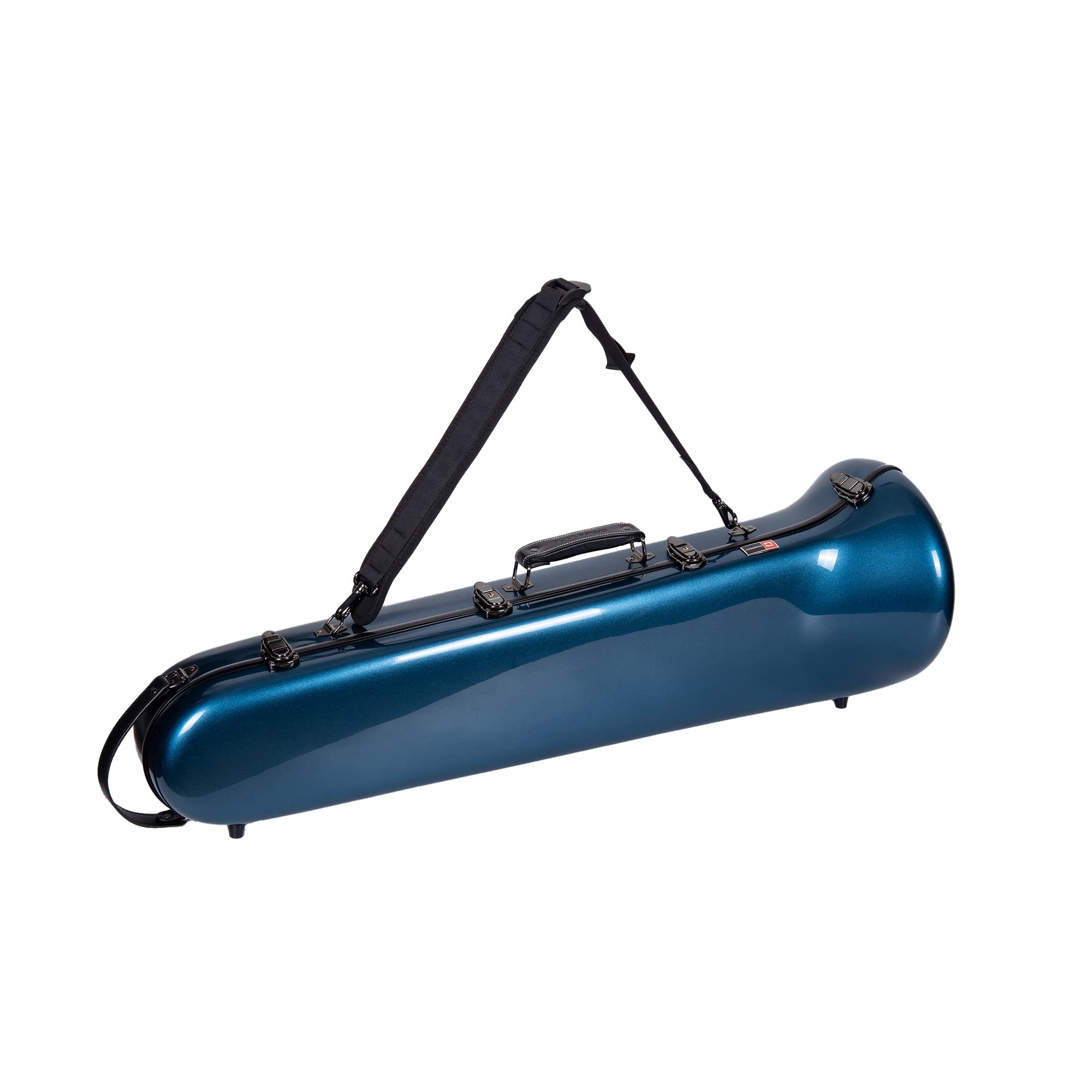 Crossrock Fiberglass Case fits for Trumpet with removable shoulder straps-Black(CRF1020TRBK)