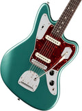 Fender American Professional Classic Jaguar Electric Guitar - Faded Sherwood Green Metallic | Alder Body, Coastline '65 Jaguar Pickups, Modern C Neck, 24 Scale, 22 Frets, Deluxe Gigbag Included