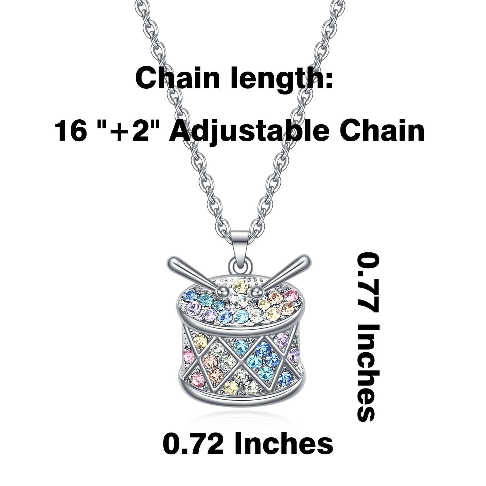 VEEHOO Violin/Guitar/Piano/Trumpet/Saxophone/Harp/Drum/Cello Necklace for Girls Women,Music Lover Jewelry Gifts for Women Girls