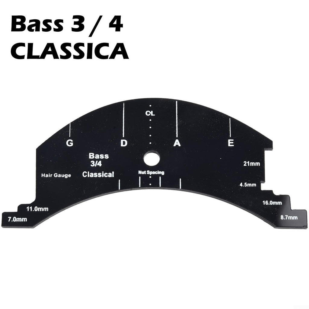 Violin For Bridge Template For Violin Cello Double Bass Multifunctional Luthier Tool For String Height Chord Distance Measurement And Repair Full Size Plastic Gauge Black(Violin 1/2)
