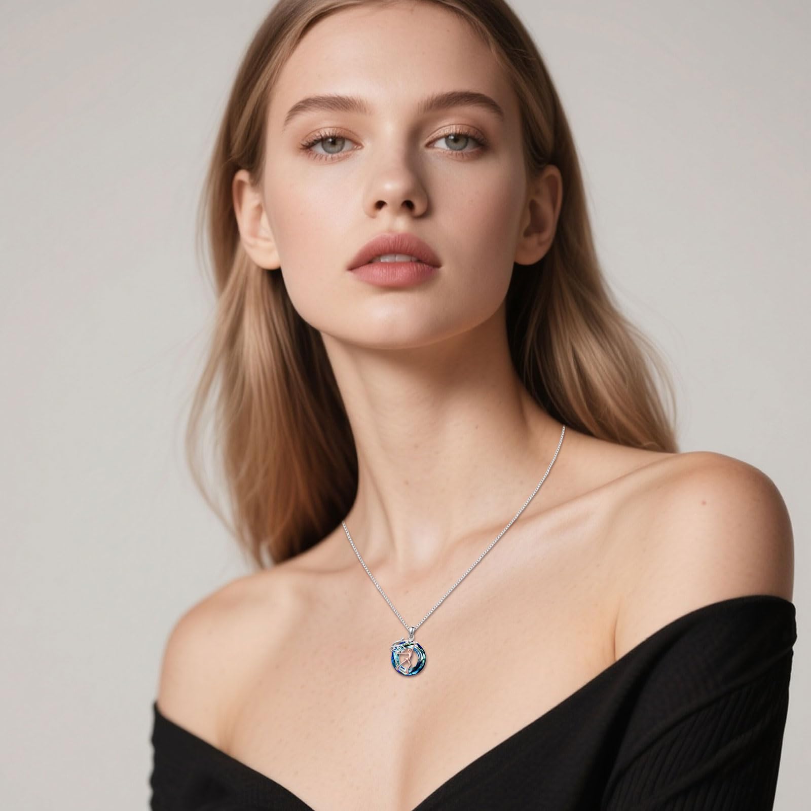 Sport/Music Necklace for Women 925 Sterling Silver Crystal Pendant Tree of Life Jewelry Gifts for Sport Players