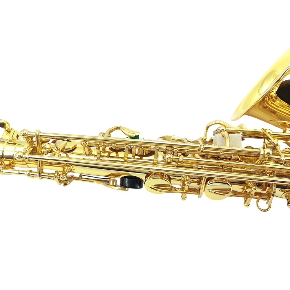 Alto Saxophone, Eb Flat Sax Complete Kit with Case & Accessories for Student, Adult & Beginner (Alto Saxophone Set with Mouthpiece, Reeds, Gloves, Cloth & Brush)-Golden