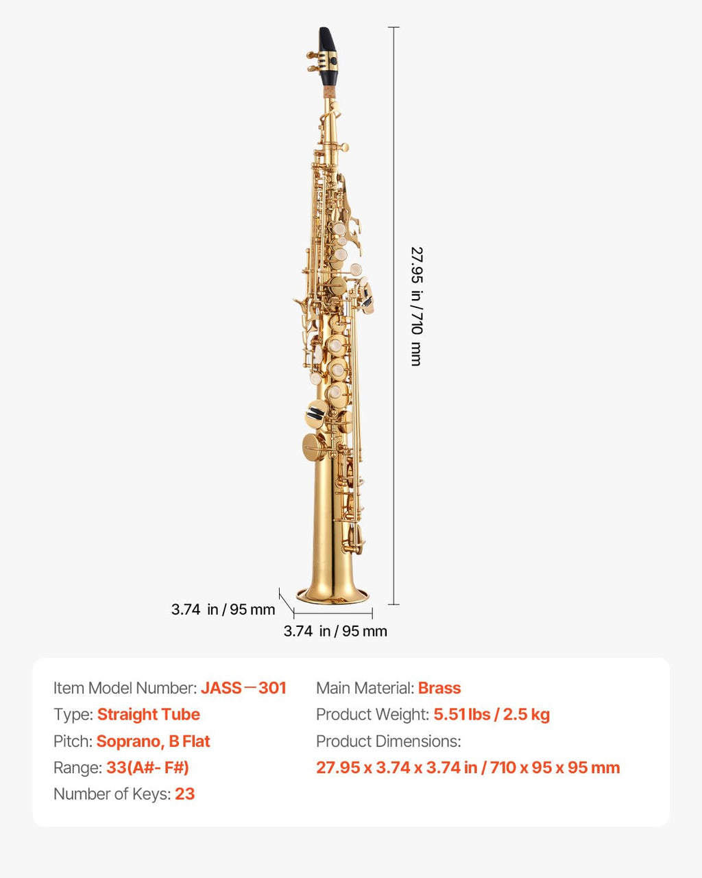 VEVOR Tenor Saxophone, B Flat, Professional Brass Saxophone Beginner Kit with Carrying Case, Mouthpiece, Straps, Cleaning Cloth, Gloves, Neck Strap, 23 Keys Tenor Sax Kit, for Beginners Students, Gold