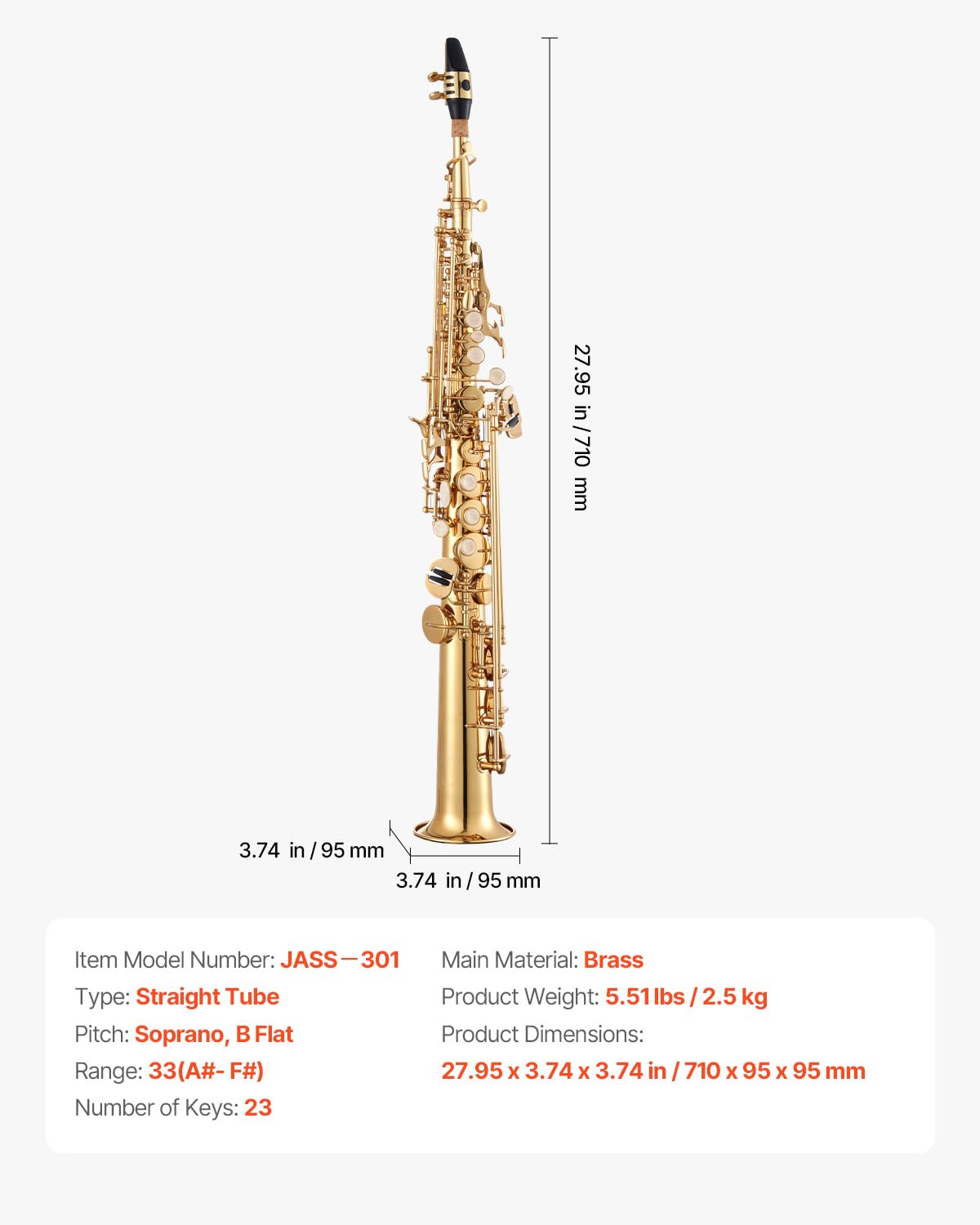 VEVOR Tenor Saxophone, B Flat, Professional Brass Saxophone Beginner Kit with Carrying Case, Mouthpiece, Straps, Cleaning Cloth, Gloves, Neck Strap, 23 Keys Tenor Sax Kit, for Beginners Students, Gold