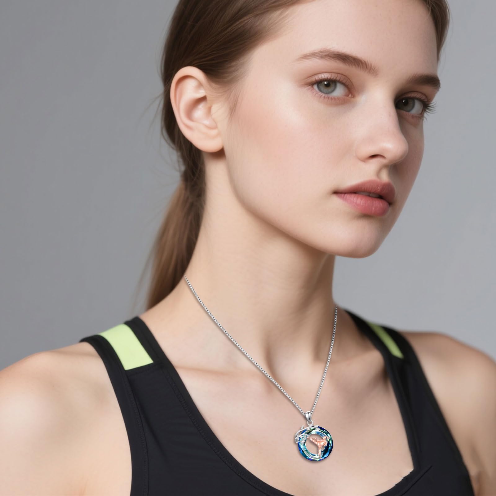 Sport/Music Necklace for Women 925 Sterling Silver Crystal Pendant Tree of Life Jewelry Gifts for Sport Players