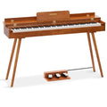 AODSK Digital Piano 88 Key Full Size Weighted Keyboard Overall Solid Wood Frame for Beginners with Sheet Music Stand Triple Pedal Power Adapter