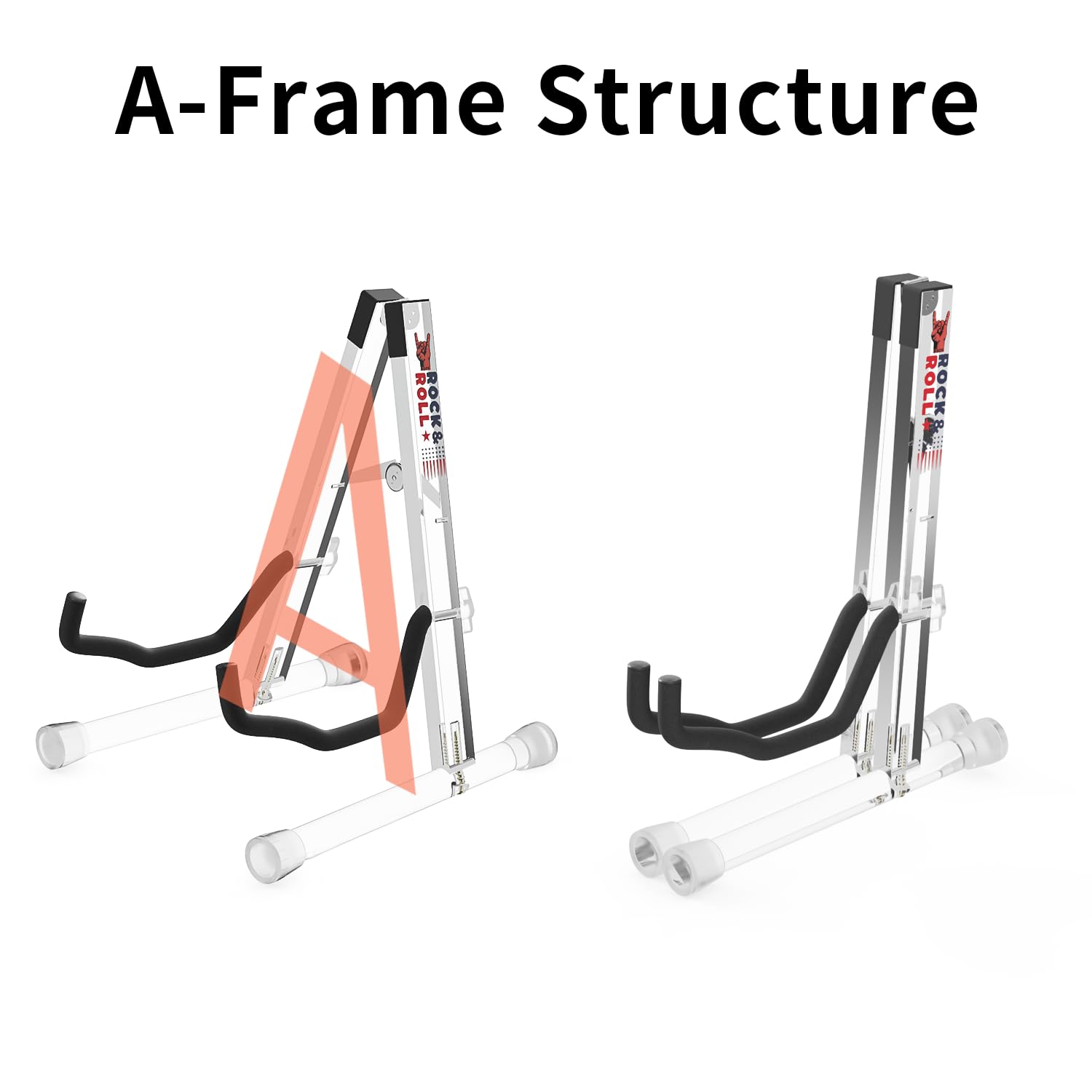 DIDA Guitar Stand, Acrylic Transparent Guitar Stand for Acoustic Guitar, Electric Guitar, Cello, Guitar Holder, Single Guitar Stand, Guitar Accessories (Merry Christmas, Electric Guitar/Cello/Bass)