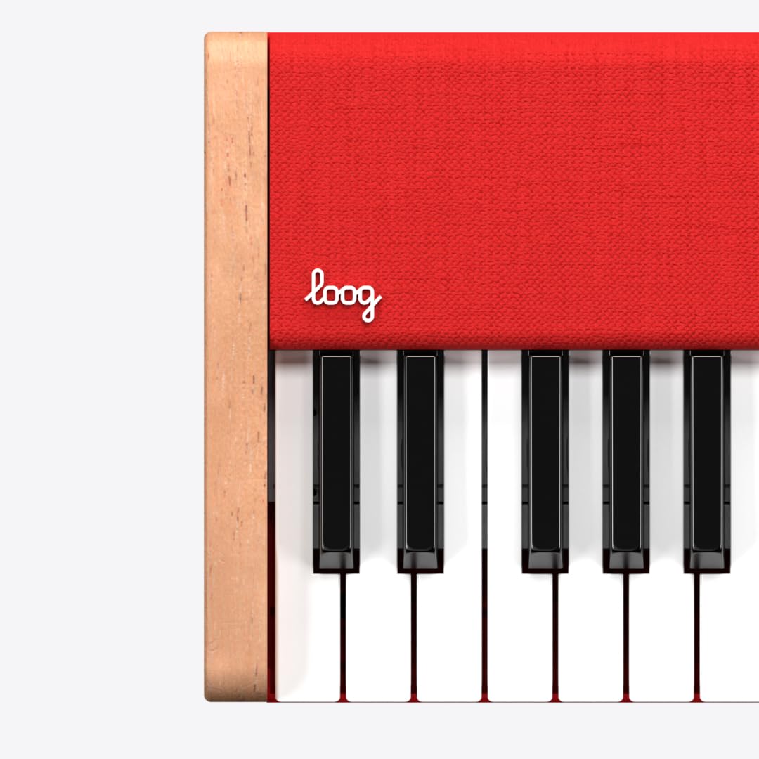 Loog digital piano - portable keyboard for beginners with musician grade sound, MIDI over USB-C rechargeable musical educational instrument