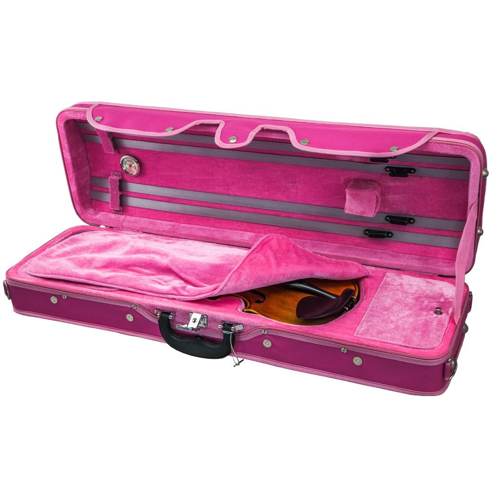 SKY Violin Triangle Case Lightweight 3/4 Size Black Color