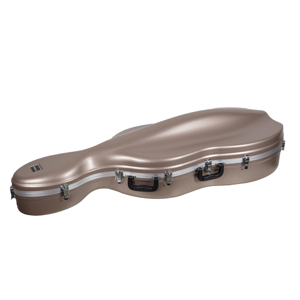Crossrock ABS Cello Case for 4/4 & 3/4 Size | Wine Red Velvet Interior, Molded Hardshell with Wheels, Lock, Dual Bow Holders & Backpack Straps-Dark Red (CRA862CEFDR)