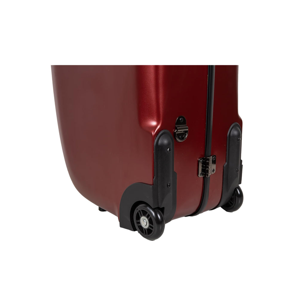 Crossrock Low A Baritone Saxophone Case with Wheels | Polycarbonate Hard Shell, TSA Lock, Anti-Scratch Finish, Neck & Mouthpiece Storage–Black (CRF4050BSBK)