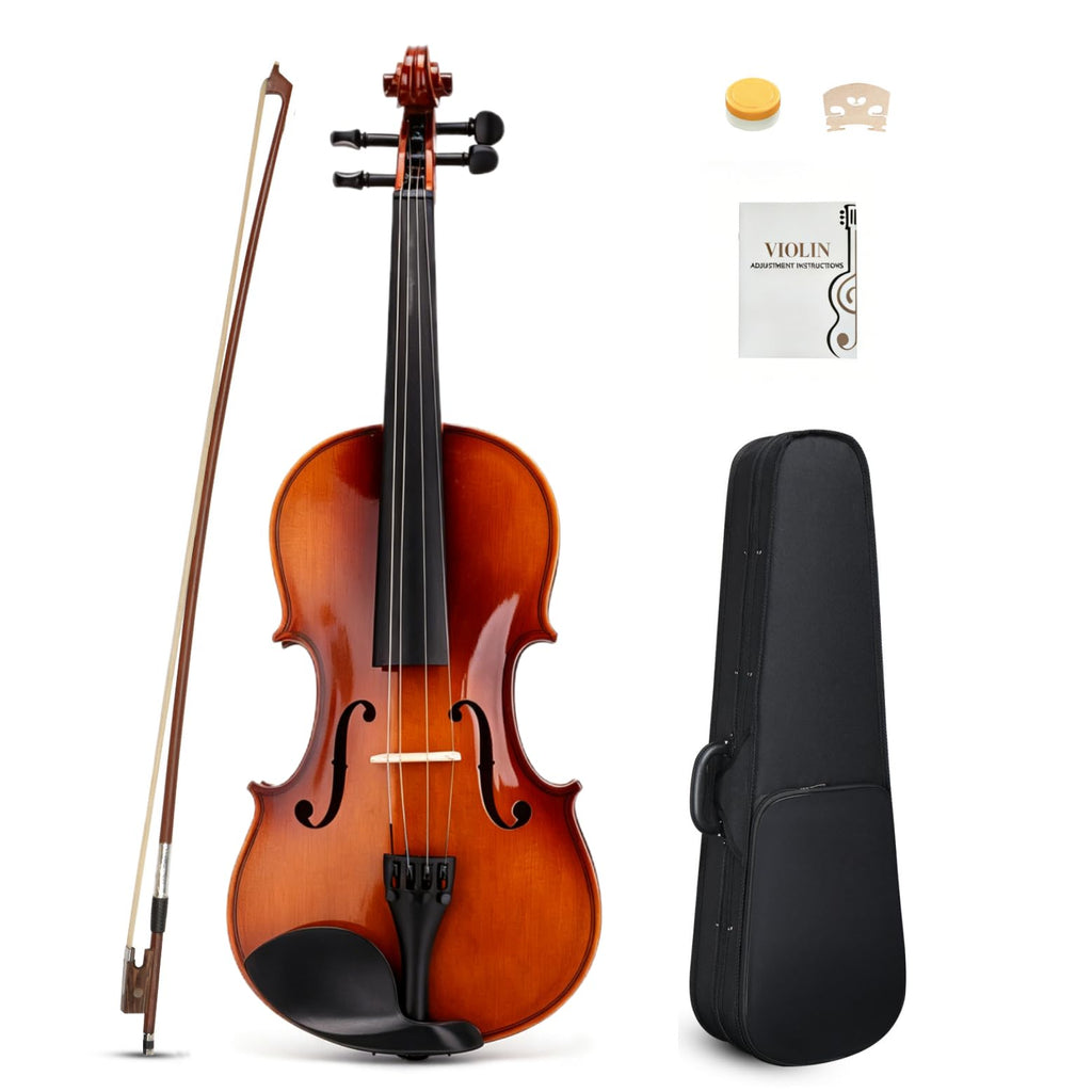 Ktaxon 1/4 Violin for Beginners, Fiddle for Students and Enthusiasts, Acoustic Violin Kit with Case, Bow, Rosin & Manual