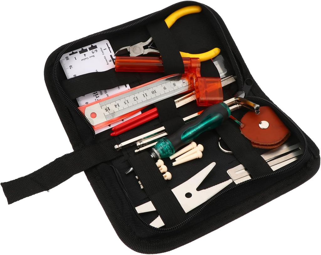 Toyvian 1set Guitar Repair Tool Kit String Cutter Action Ruler Gauge and Maintenance Accessories for Guitar Setup and Adjustments