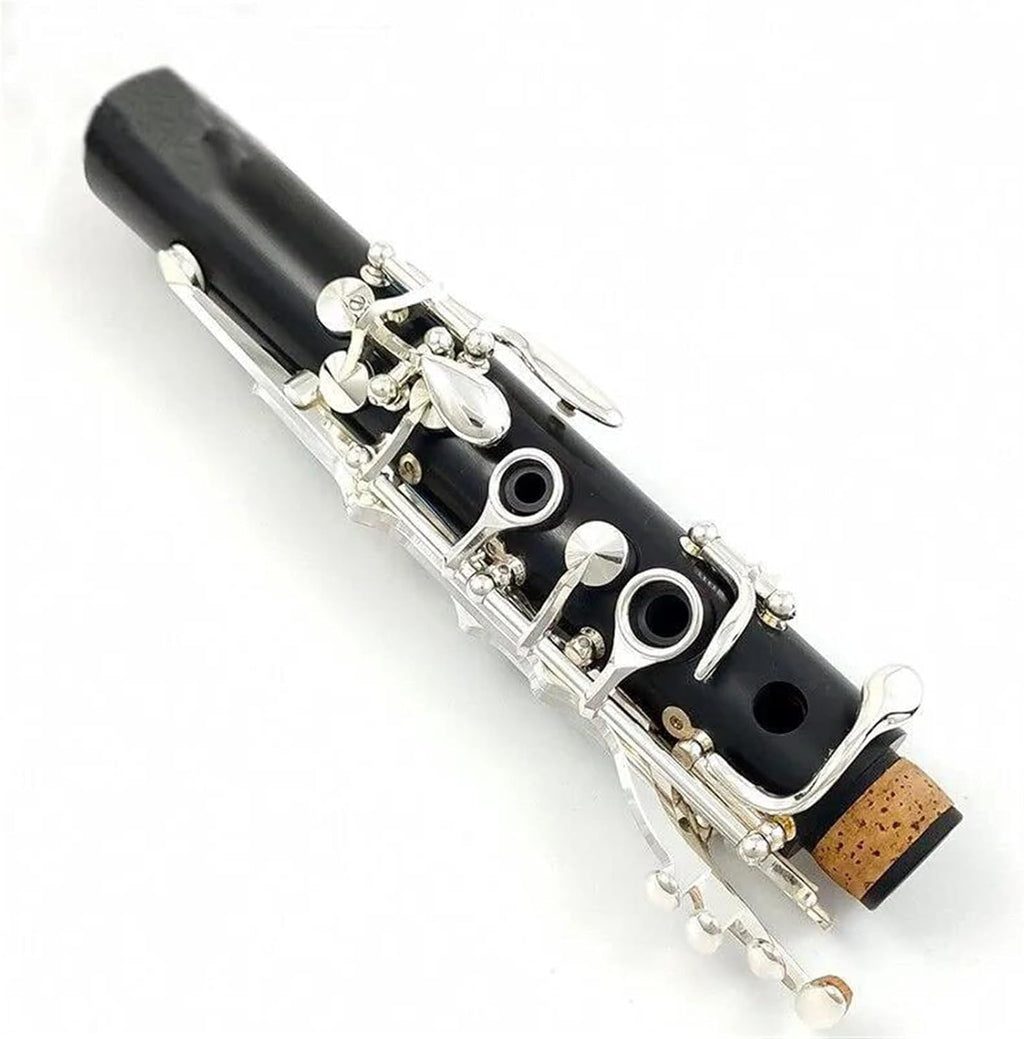 Clarinet Exquisite Clarinet Instrument in The Key of Bb Selected Ebony Body Silver-Plated 18 Keys