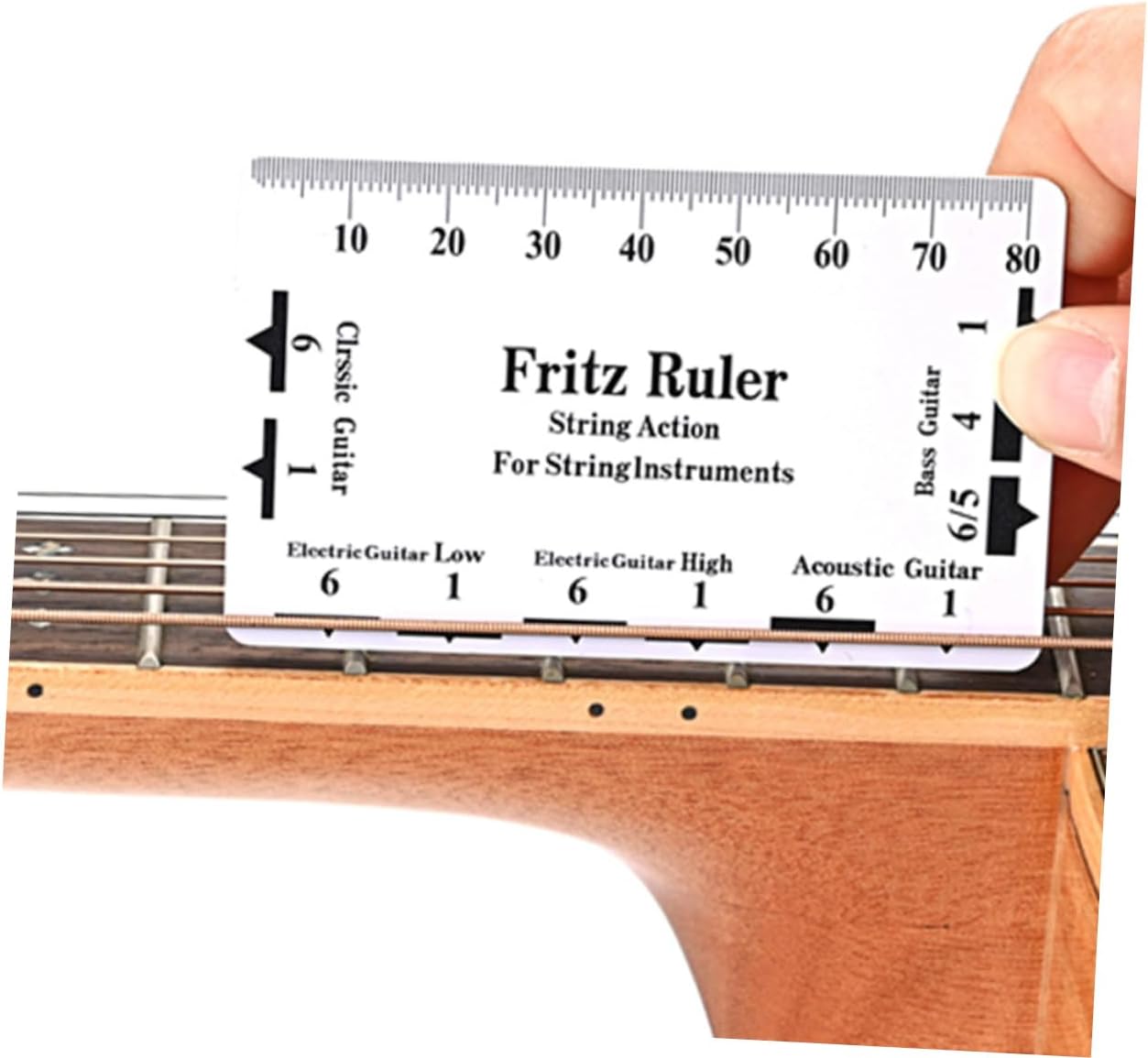 Professional Guitar String Action Gauge String Pitch Ruler Guitar Accessories Plastic for Tuning