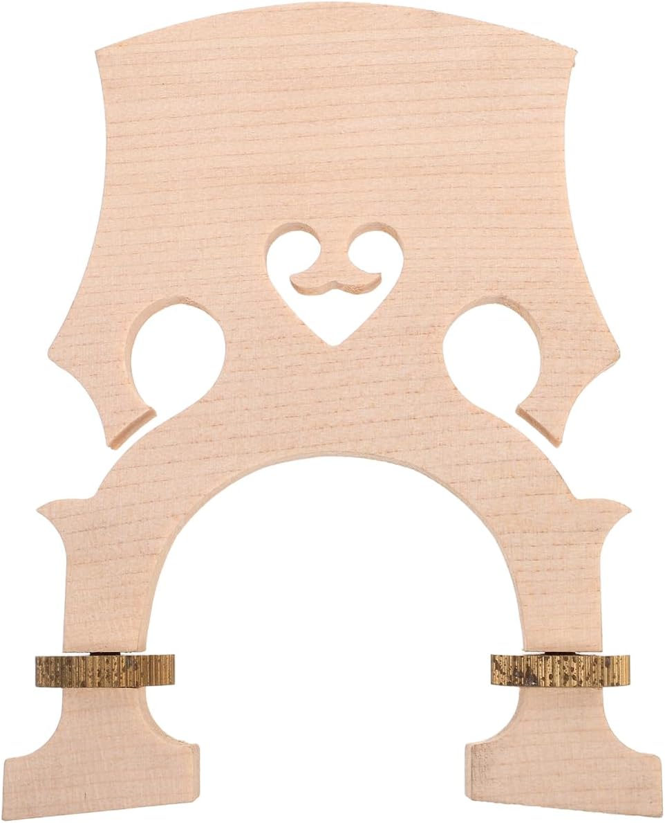 Kisangel Adjustable Maple Cello Bridge for 3/4 Cello with Low and Tall European Bridge Options Durable Instrument Accessory for School Orchestras Practice and Performance