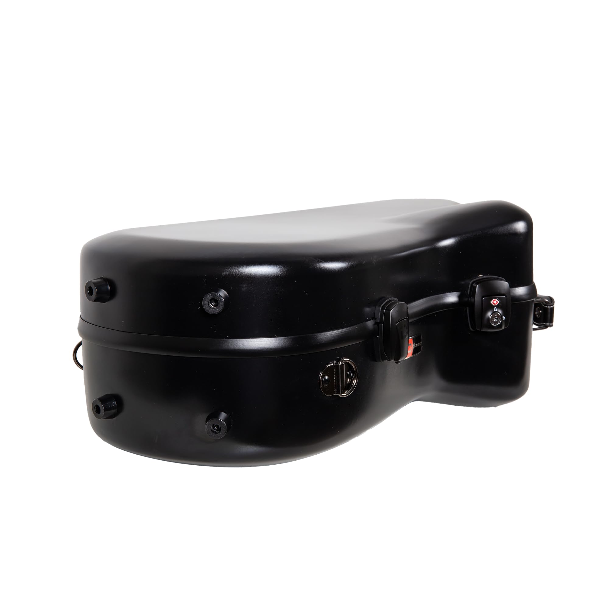 Crossrock Low A Baritone Saxophone Case with Wheels | Polycarbonate Hard Shell, TSA Lock, Anti-Scratch Finish, Neck & Mouthpiece Storage–Black (CRF4050BSBK)