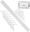 12pcs Guitar Luthier Tool Kit with Radius Gauge String Action Ruler Fret Rocker for Electric and Acoustic Guitars Bass Setup High-precision Measurement and Portable Design