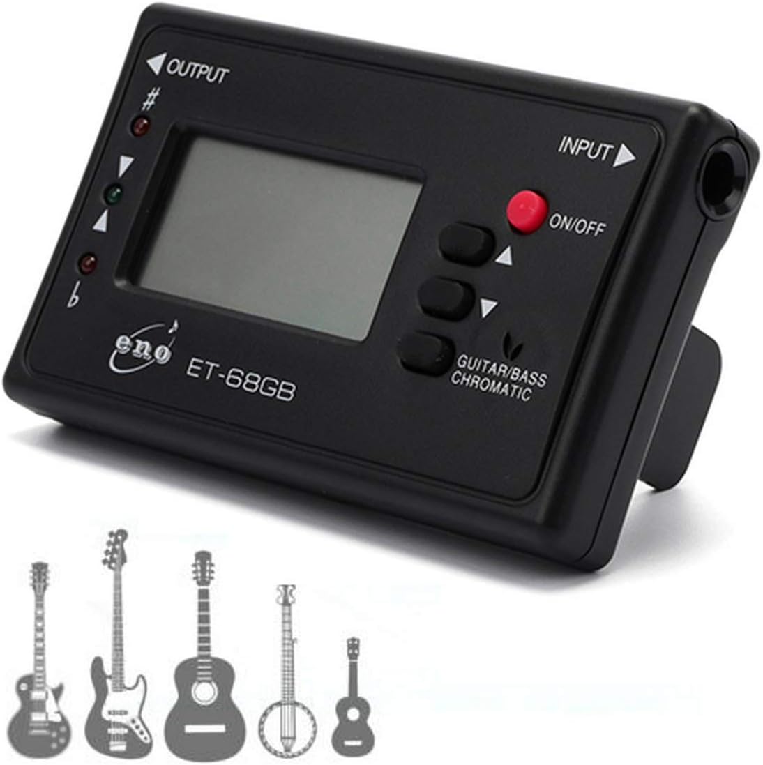 Chromatic Tuner for Guitar Electric Bass Mandolin Ukulele Violin Banjo Cello