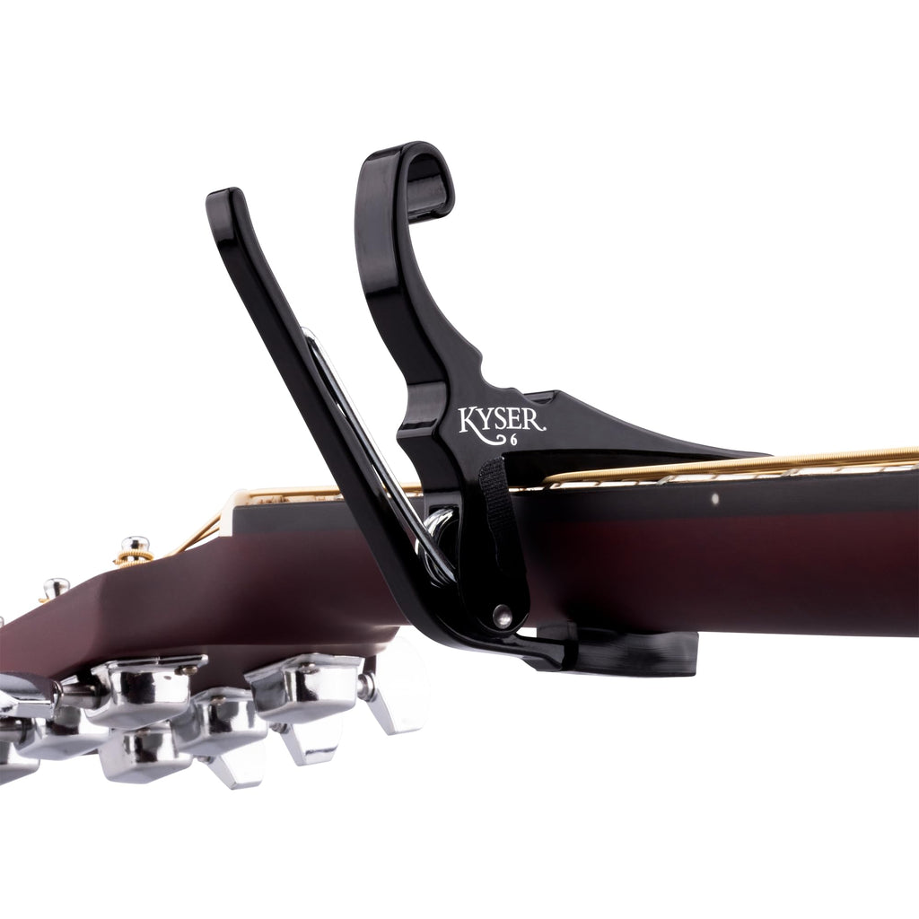 Kyser Quick-Change Guitar Capo for 6-string acoustic guitars, Black, KG6BA