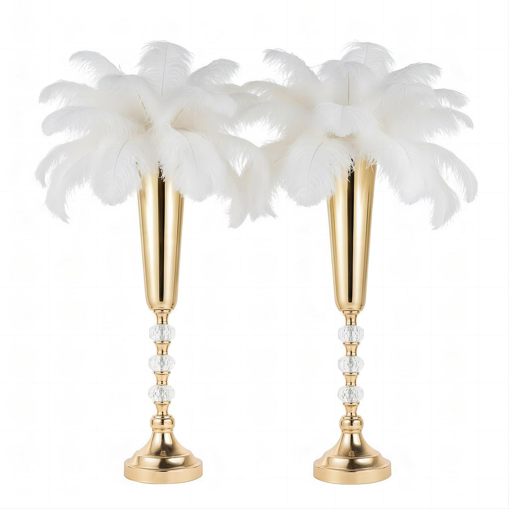 Trumpet Vases for Centerpieces, 10 Pcs Tall Tabletop Vases for Wedding Centerpieces Table Decorations, Road Lead for Wedding Party Dinner Centerpiece for Anniversary Ceremony Party Event Decor(10 Pcs)