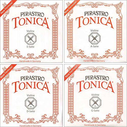 Pirastro Tonica Violin String Set - 4/4 Size Aluminum with Ball-end E