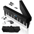 Longeye Folding Piano Keyboard 88 Key Portable Digital Piano Ultra Sound Semi-Weighted Electric Keyboard for Beginners & Professionals with Headphones, Stickers & Carrying Case Fold Pro 2+