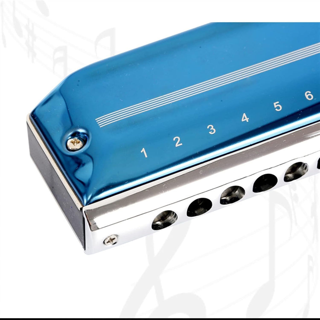 12 Holes 48 Tone Chromatic Harmonica Key of C Chromatic Mouth Organ Harmonica for Adults Students Professionals Harmonica Musical Instrument