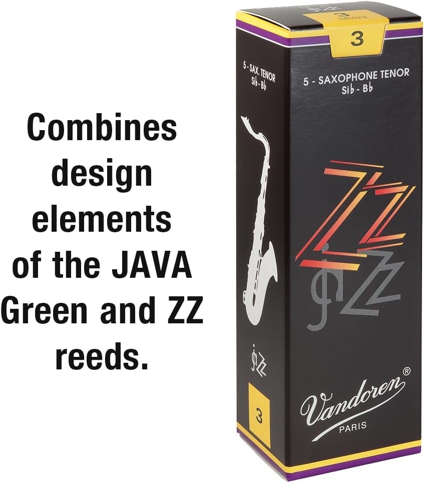 Vandoren SR423 Tenor Sax ZZ Reeds Strength 3; Box of 5