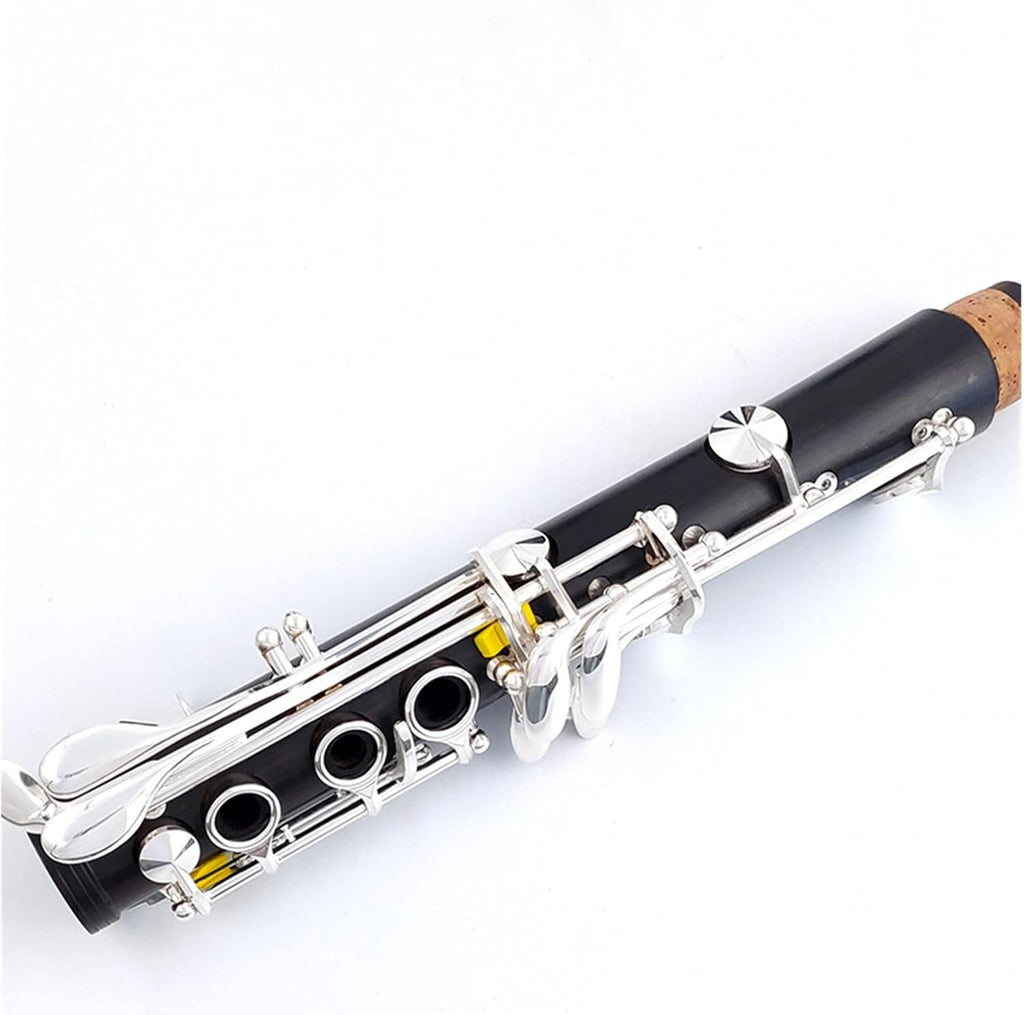 TSTS Ebony Clarinet Bb Wood Ebony Clarinet 17 Keys Professional Wind Instrument for Beginners Clarinet for Beginner