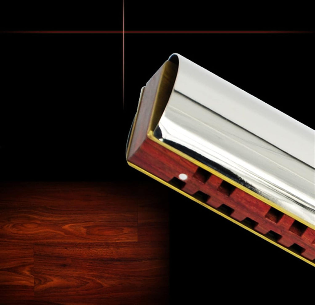 Alto Treble Horn Harmonica Key C Horn Tone Wood Comb Brass Reeds Harp Mouth Organ Harmonica Musical Instrument